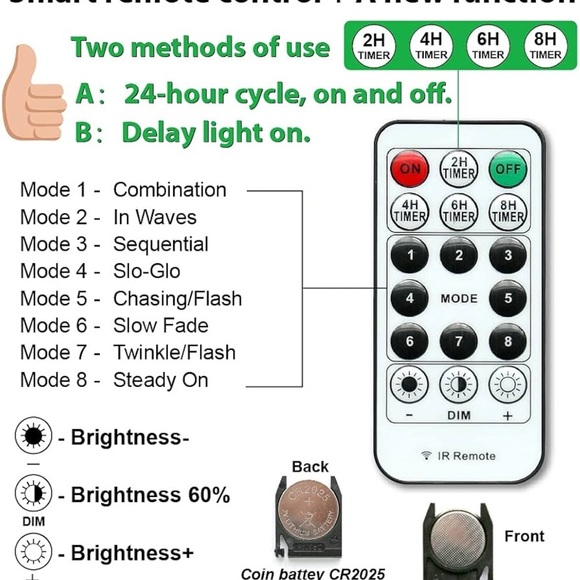 New set of 2/  ZSJWL 300 LED White Curtain - Picture 7 of 7